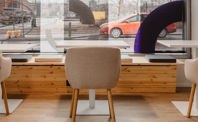 Window seats at M8S Hub