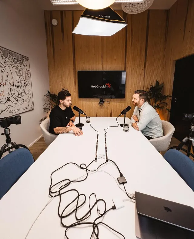 Podcast setup in the M8S meeting room